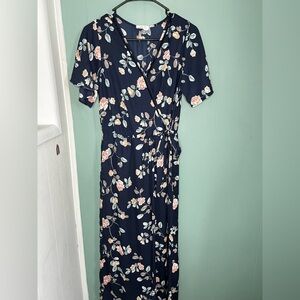 Sienna Sky Navy Floral Wrap Dress